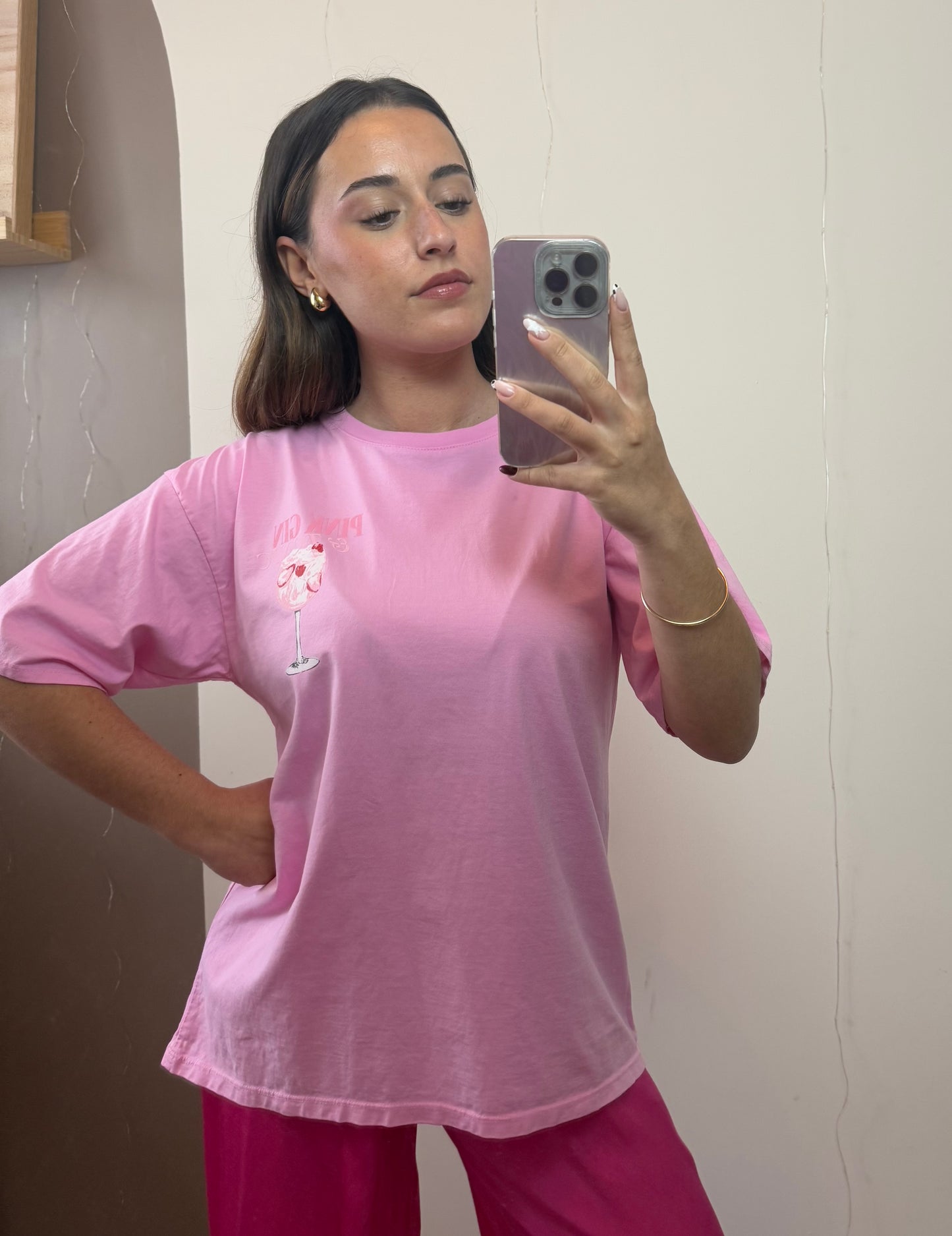 T-SHIRT PINK GIN - ROSE