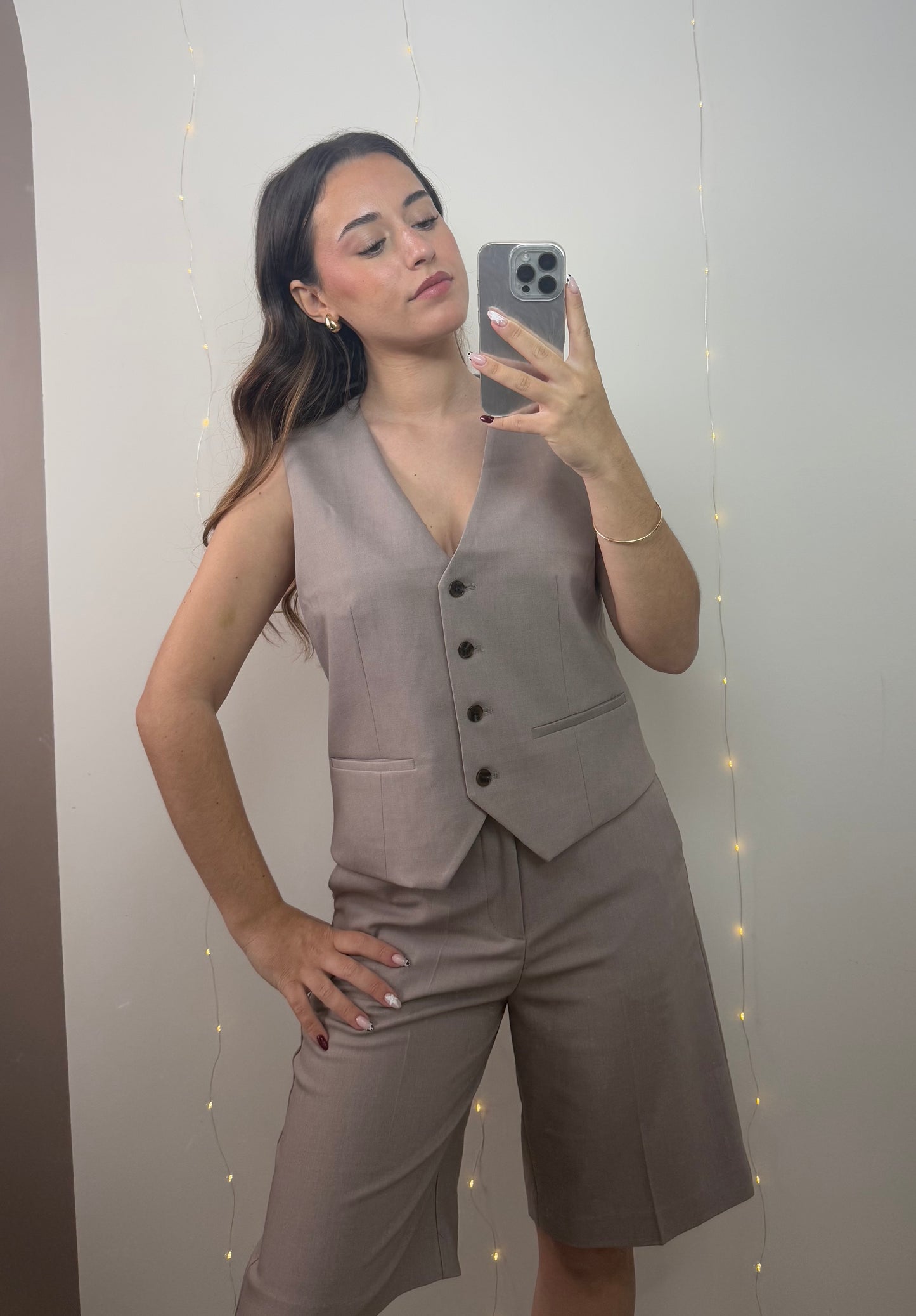 GILET SANS MANCHES JACINTHE - TAUPE