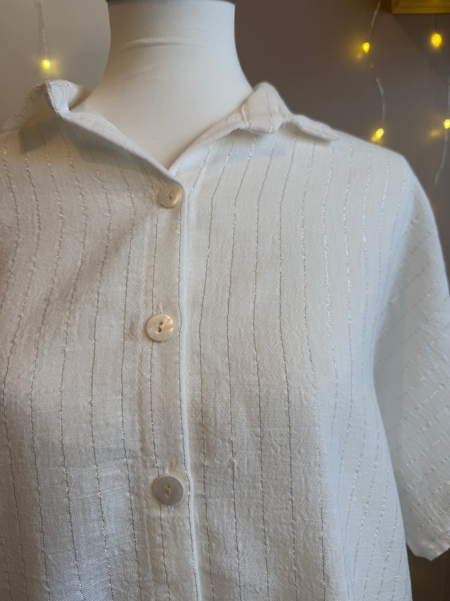 Chemise Blanche - Détails argenté