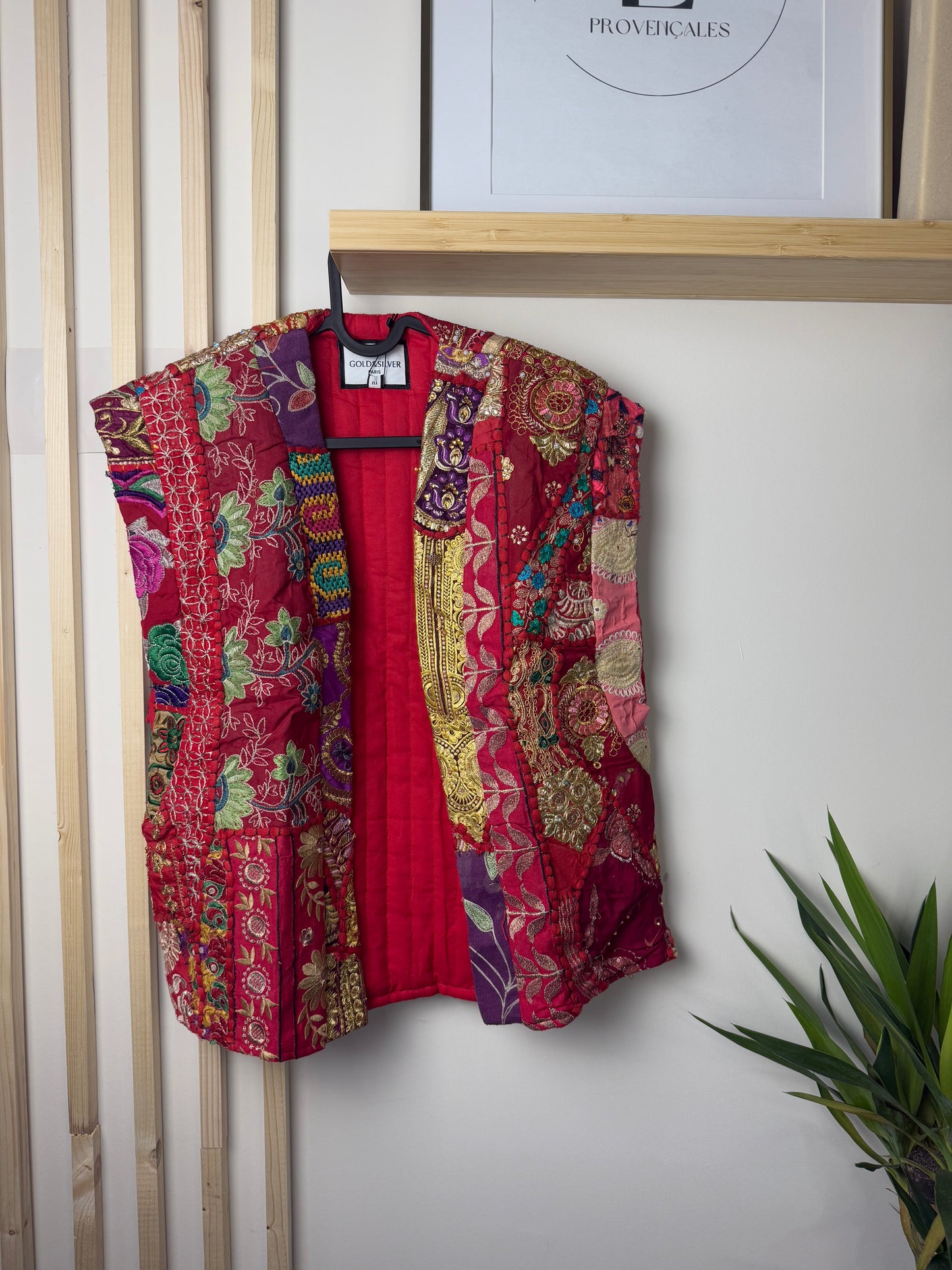 VESTE BOUTON D’OR - ROUGE
