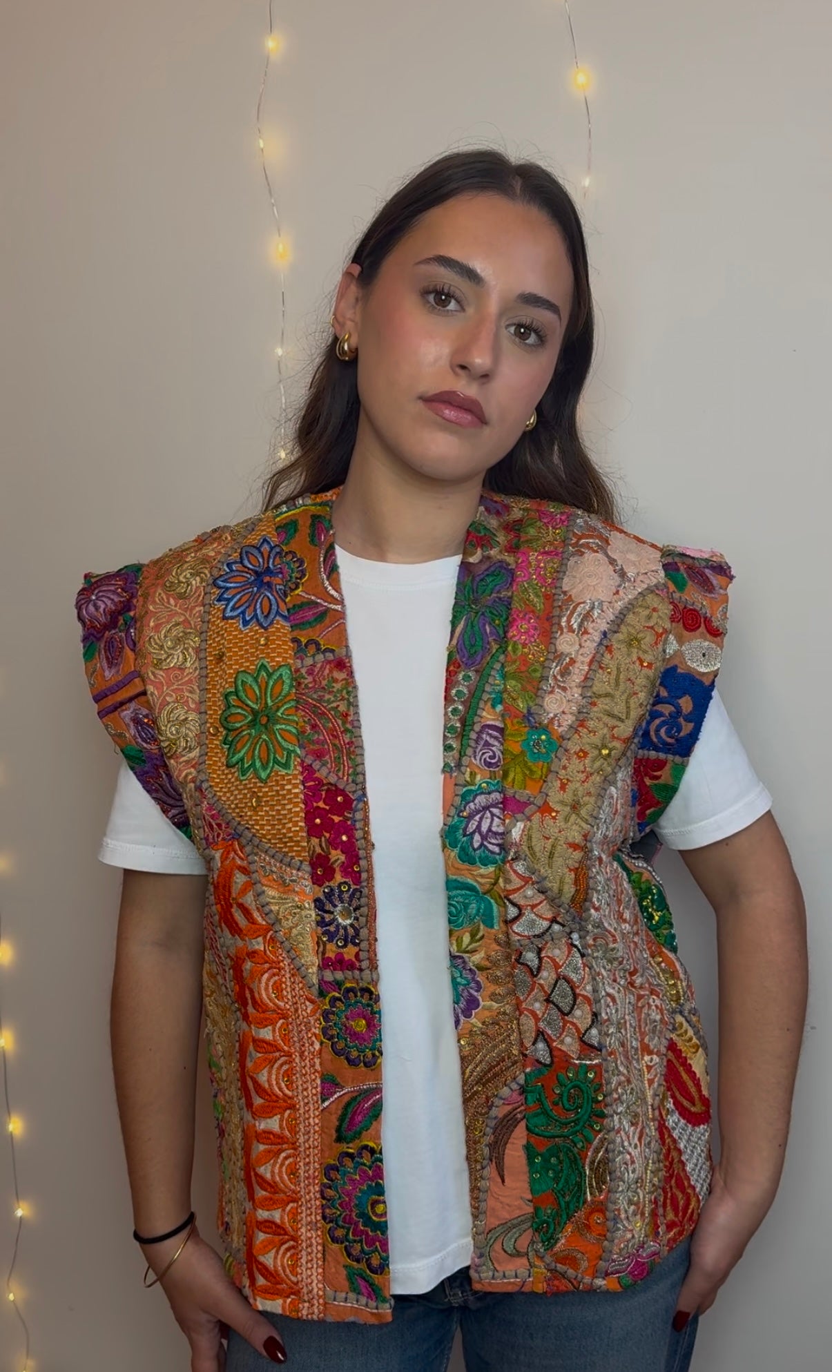 VESTE BOUTON D’OR - ORANGE