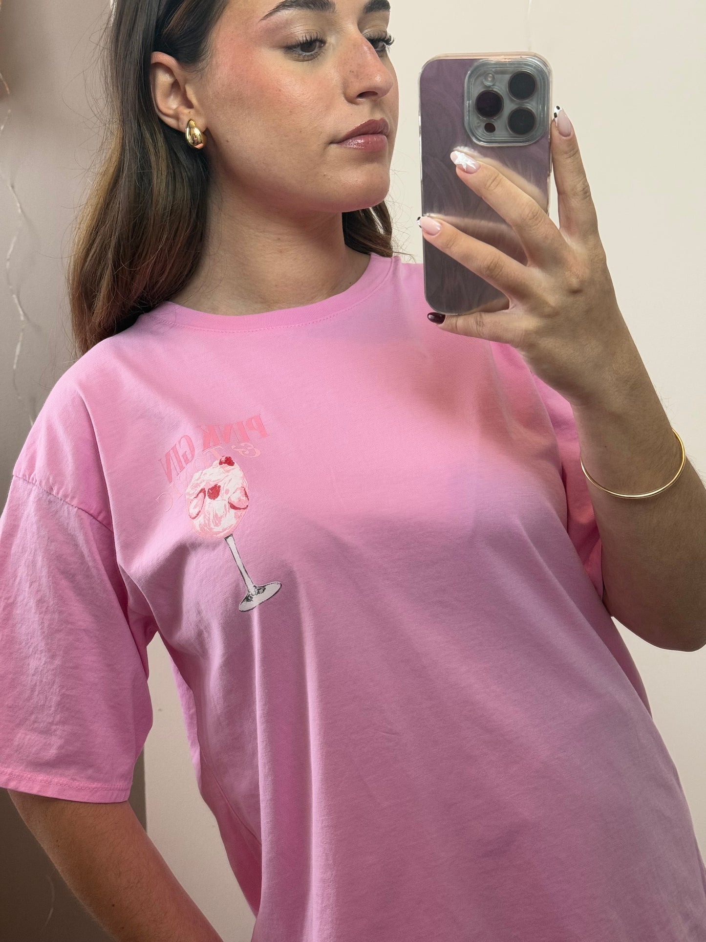 T-SHIRT PINK GIN - ROSE