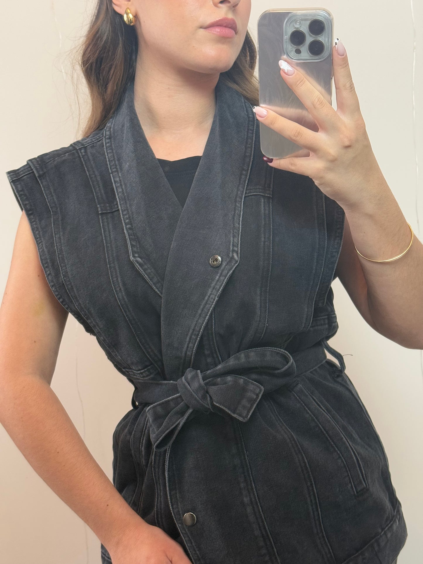 VESTE SANS MANCHES ALYSSE - NOIR