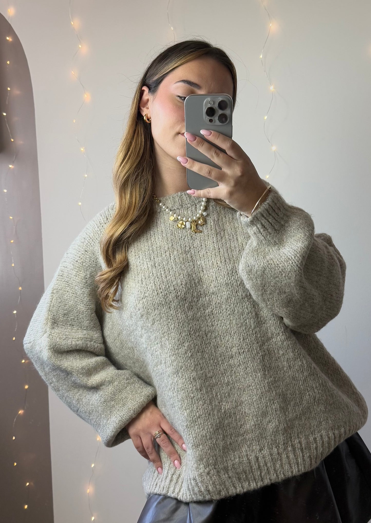 PULL LAVANDE - BEIGE