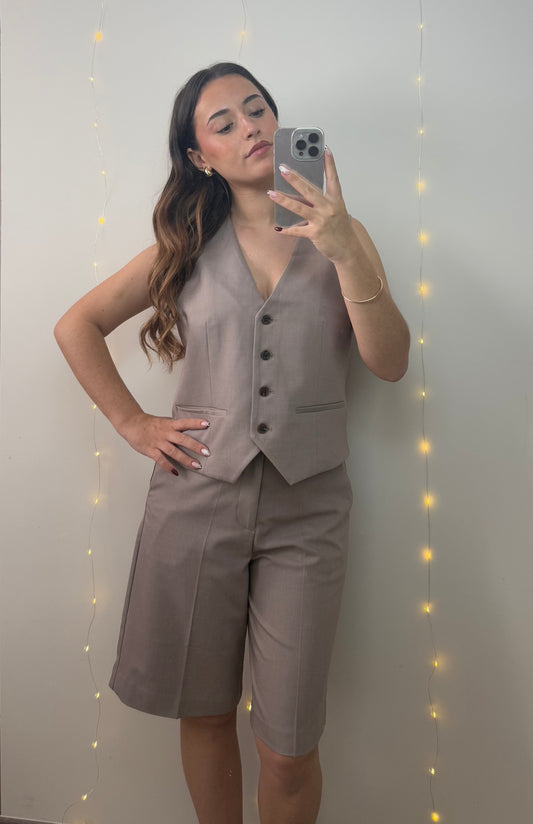 GILET SANS MANCHES JACINTHE - TAUPE