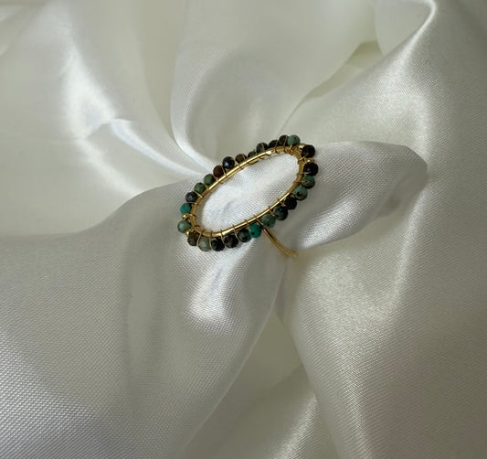 BAGUE PERLE - VERTE