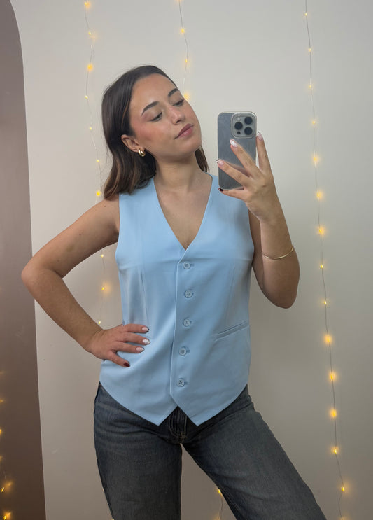GILET SANS MANCHES JACINTHE - BLEU