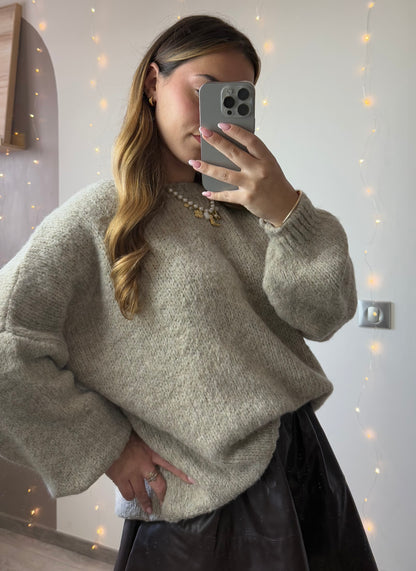 PULL LAVANDE - BEIGE