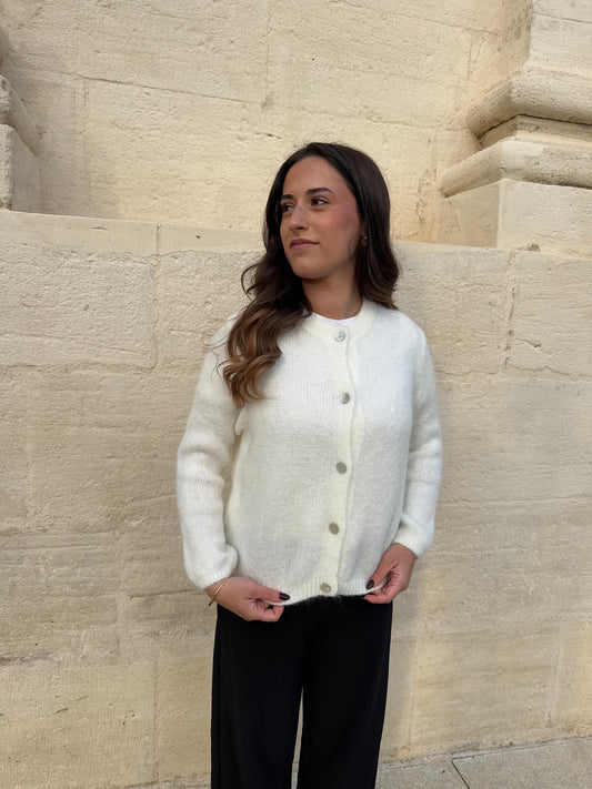 PULL TOURNESOL - BLANC