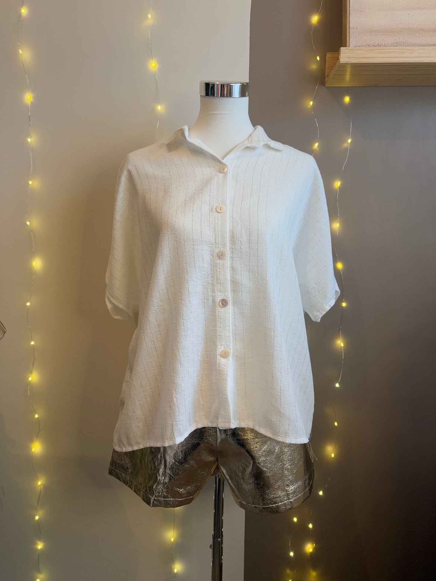 Chemise Blanche - Détails argenté