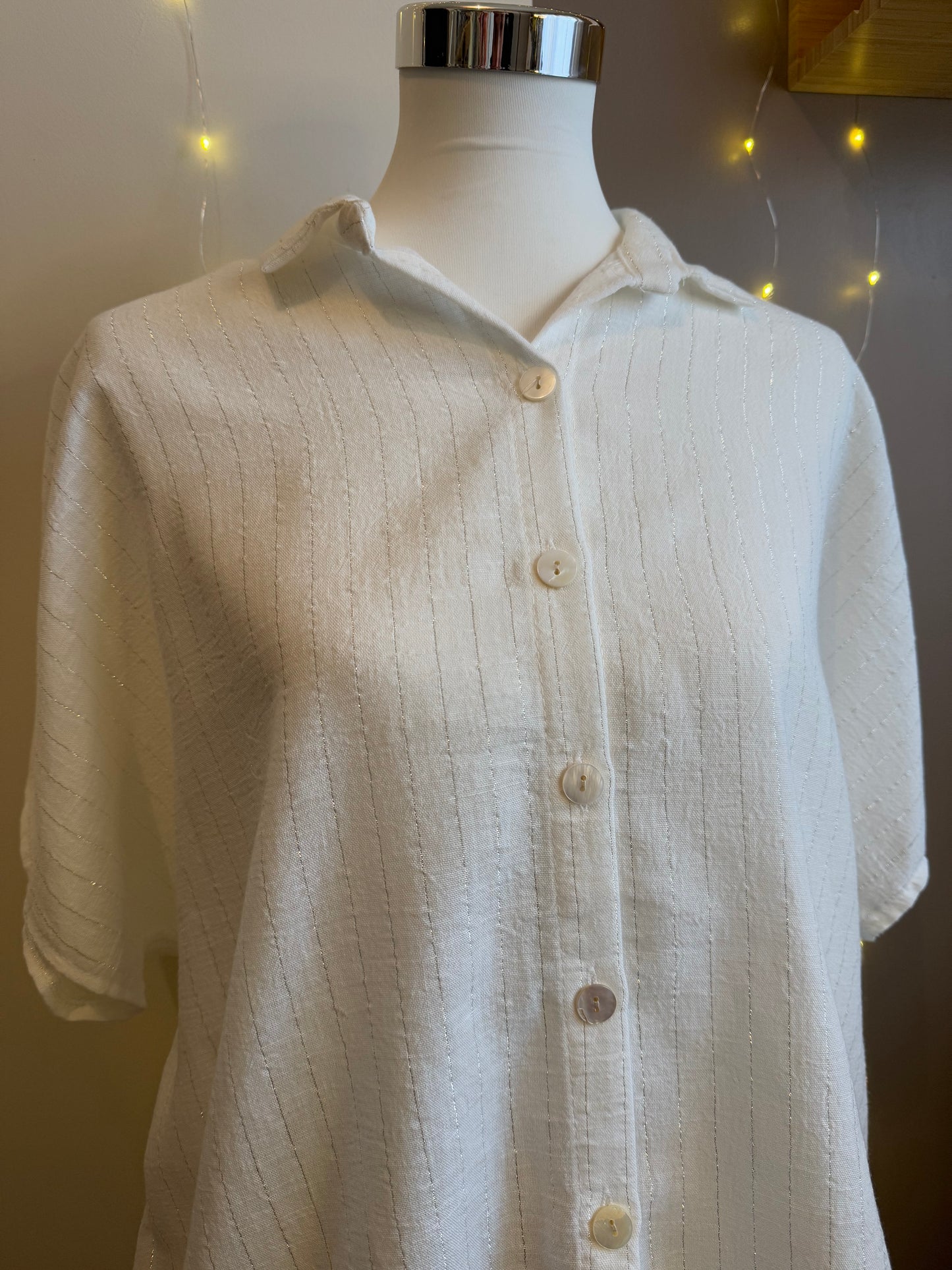 Chemise Blanche - Détails argenté