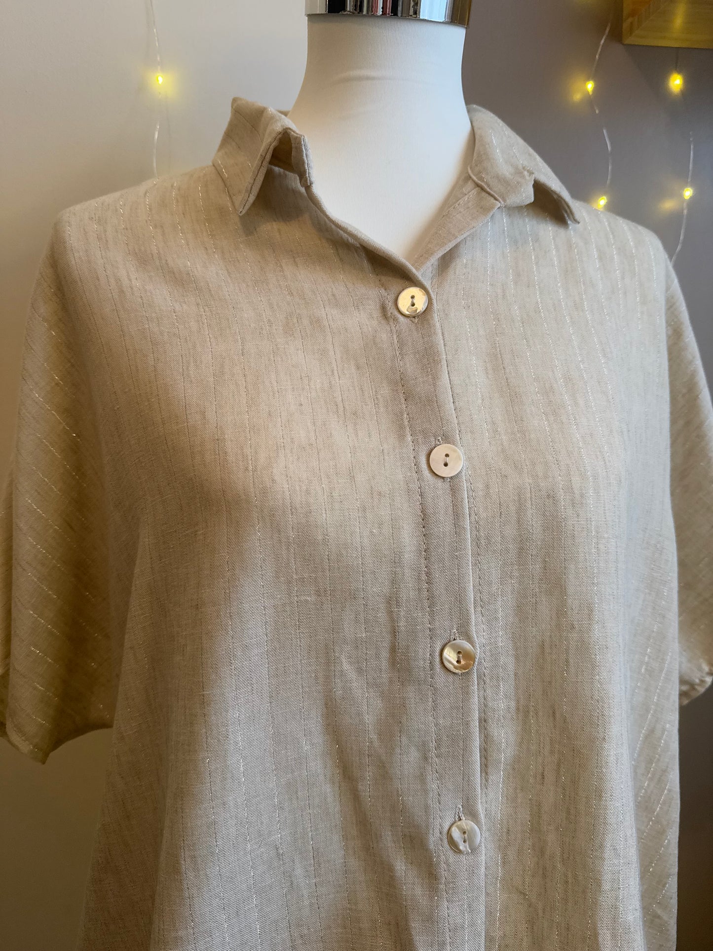Chemise Beige - Détails argenté