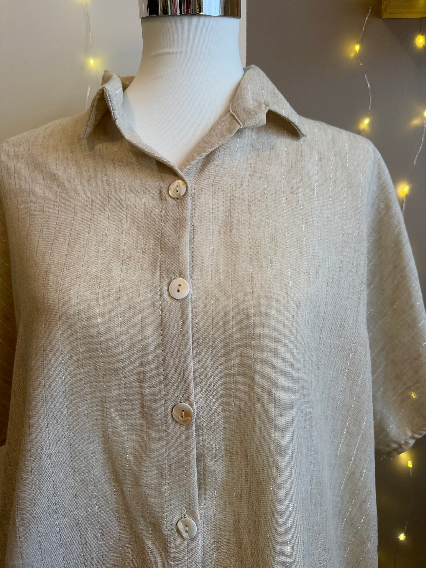 Chemise Beige - Détails argenté