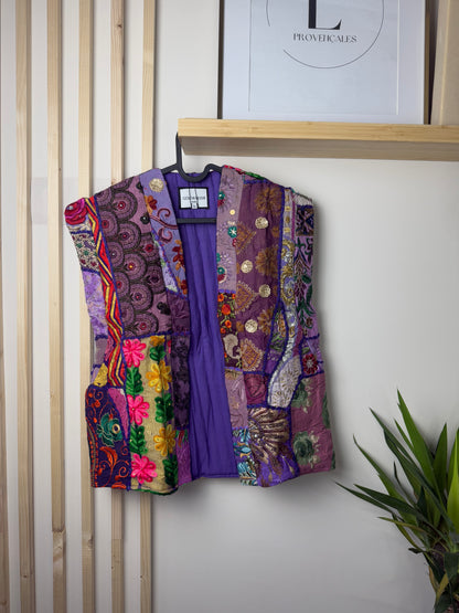 VESTE BOUTON D’OR - VIOLET